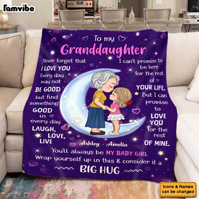 Personalized Gift For Grandma Granddaughter Never Forget That I Love You Blanket 35682 1
