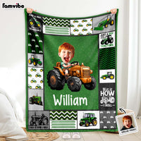 Personalized Custom Photo Just A Boy Who Loves Tractors Blanket 35696 thumb 1
