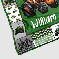 Personalized Custom Photo Just A Boy Who Loves Tractors Blanket 35696 thumb 1