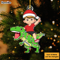 Personalized Christmas Gift For Grandson Kid And Dinosaur Ornament 35697 thumb 1