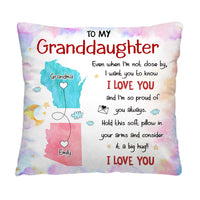 Personalized Gift For Granddaughter Long Distance Pillow 35706 thumb 1