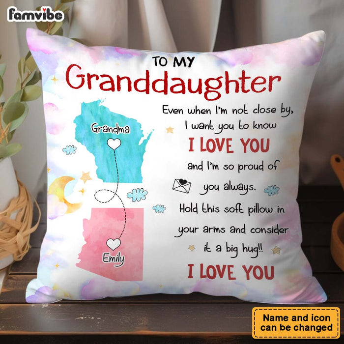 Personalized Gift For Granddaughter Long Distance Pillow 35706 1