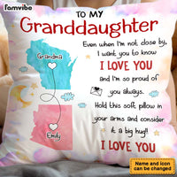 Personalized Gift For Granddaughter Long Distance Pillow 35706 thumb 1