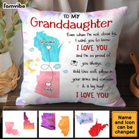Personalized Gift For Granddaughter Long Distance Pillow 35706 thumb 1