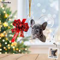 Personalized Christmas Dog Photo Bone Ornament 35741 thumb 1