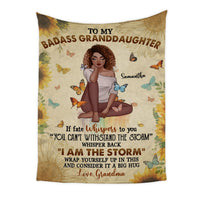 Personalized Granddaughter I Am The Storm Blanket 35746 thumb 1