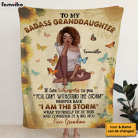 Personalized Granddaughter I Am The Storm Blanket 35746 thumb 1