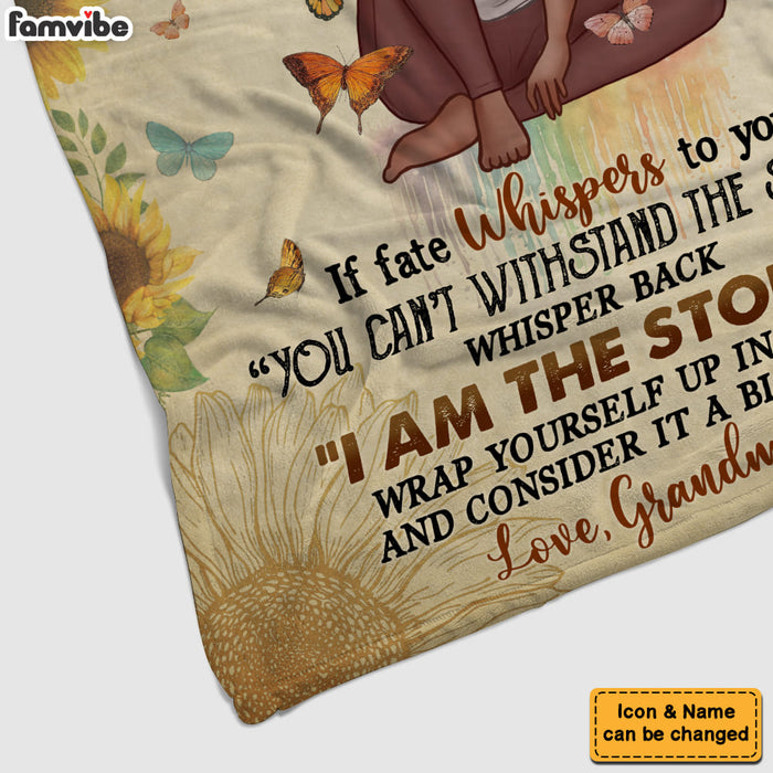 Personalized Granddaughter I Am The Storm Blanket 35746 1