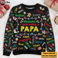 Personalized Gift For Grandpa Name Word Art Ugly Sweater 35773 thumb 1