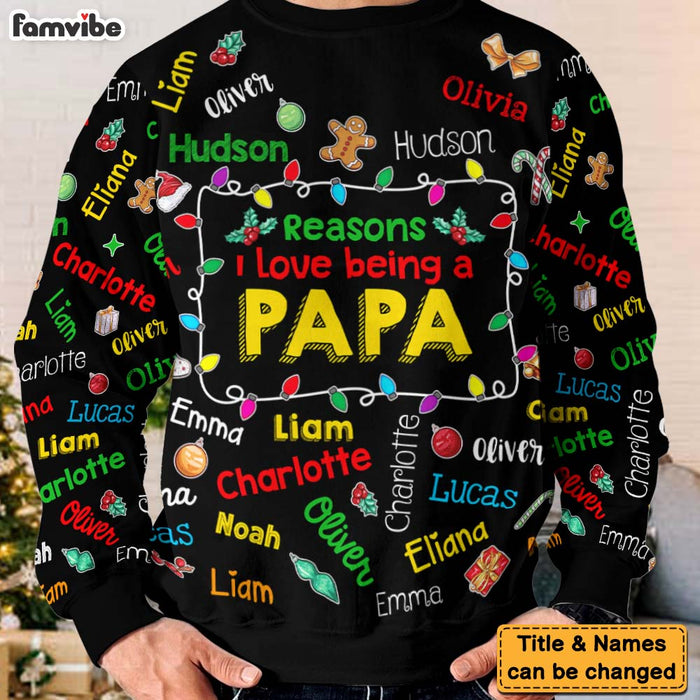 Personalized Gift For Grandpa Name Word Art Ugly Sweater 35773 1