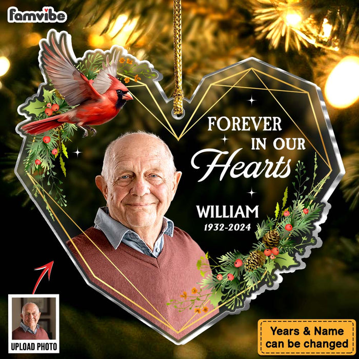 Personalized Memorial Forever In Our Heart Ornament 35787 1