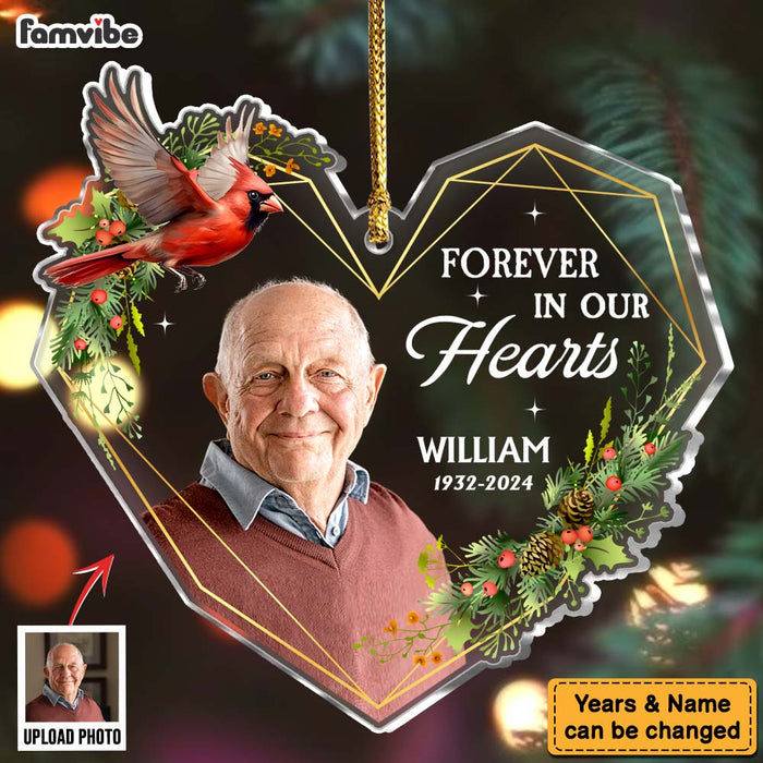 Personalized Memorial Forever In Our Heart Ornament 35787 1