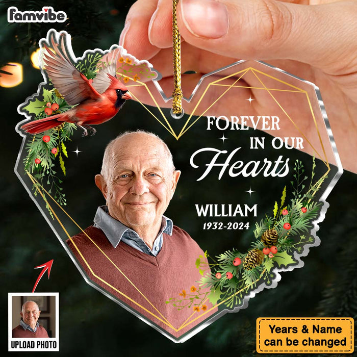 Personalized Memorial Forever In Our Heart Ornament 35787 1