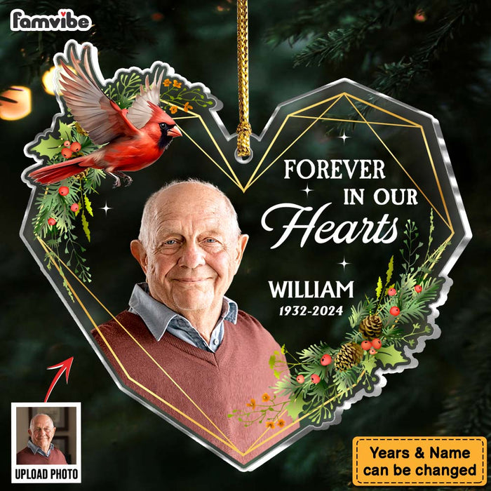 Personalized Memorial Forever In Our Heart Ornament 35787 1