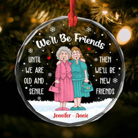 Personalized Old Friends Sisters Circle Glass Ornament 35834 thumb 1