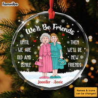 Personalized Old Friends Sisters Circle Glass Ornament 35834 thumb 1