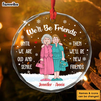 Personalized Old Friends Sisters Circle Glass Ornament 35834 thumb 1