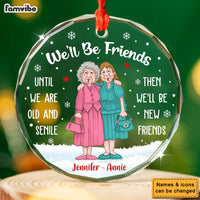 Personalized Old Friends Sisters Circle Glass Ornament 35834 thumb 1