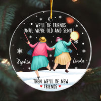 Personalized Gift For Friends Old And Senile Acrylic Circle Ornament 35842 thumb 1