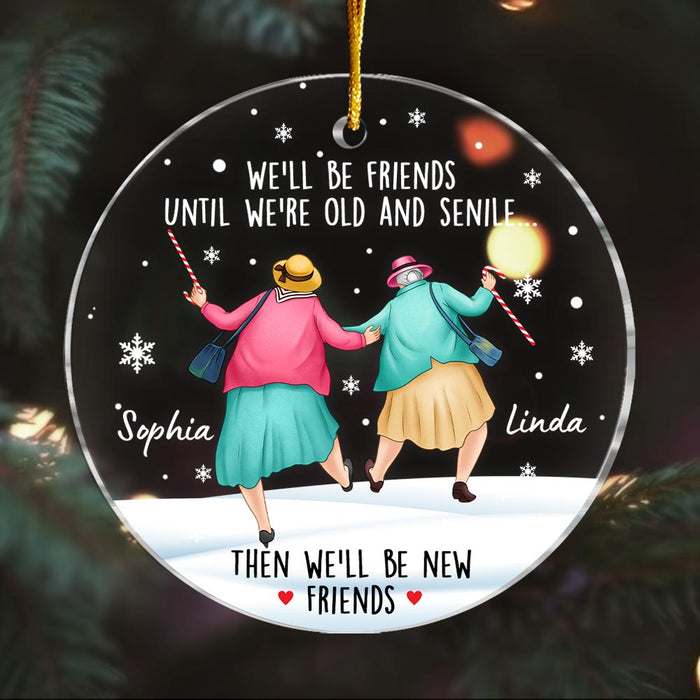Personalized Gift For Friends Old And Senile Acrylic Circle Ornament 35842 1
