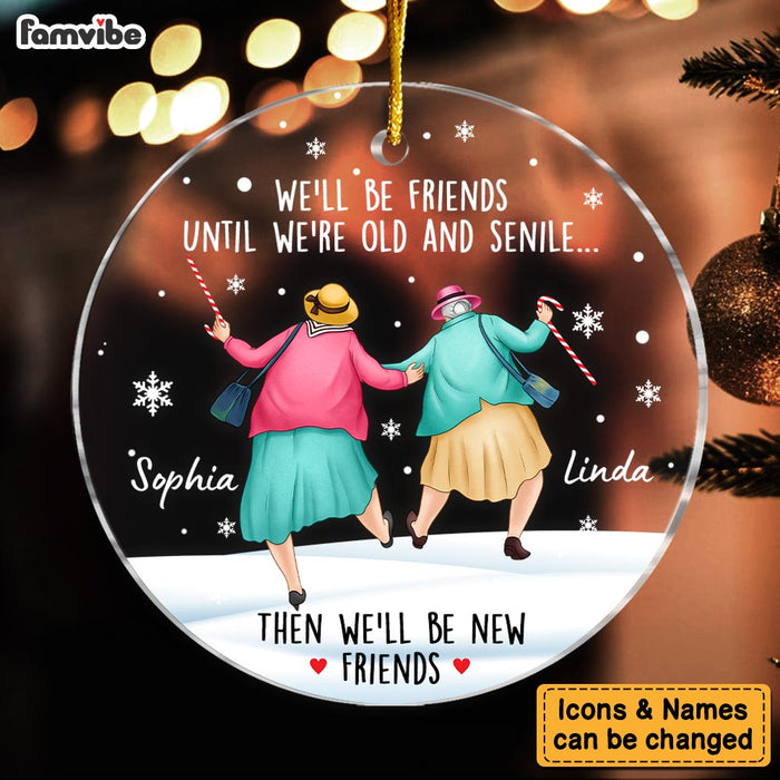 Personalized Gift For Friends Old And Senile Acrylic Circle Ornament 35842 1