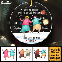 Personalized Gift For Friends Old And Senile Acrylic Circle Ornament 35842 thumb 1