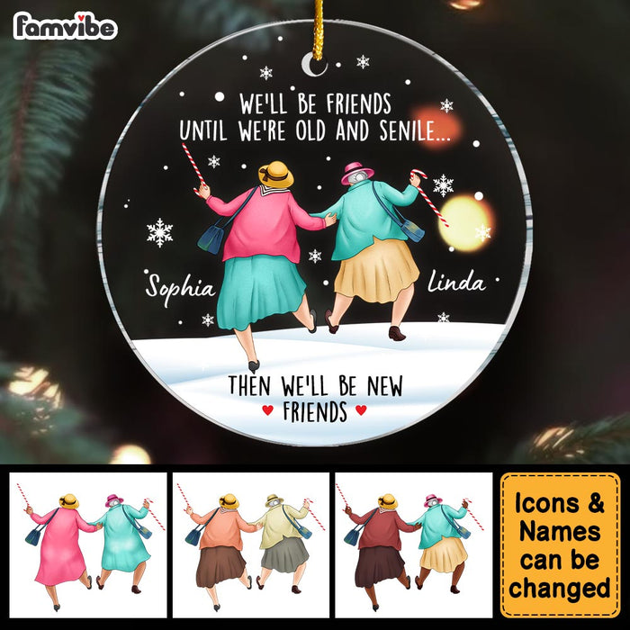 Personalized Gift For Friends Old And Senile Acrylic Circle Ornament 35842 1