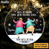 Personalized Gift For Friends Old And Senile Acrylic Circle Ornament 35842 thumb 1