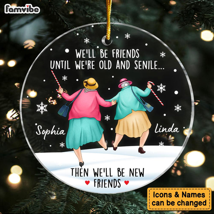 Personalized Gift For Friends Old And Senile Acrylic Circle Ornament 35842 1