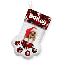 Personalized Gift For Dog Lovers Upload Photo Paw Stocking 35845 thumb 1