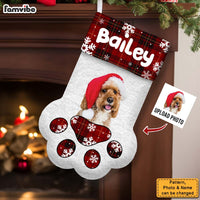 Personalized Gift For Dog Lovers Upload Photo Paw Stocking 35845 thumb 1