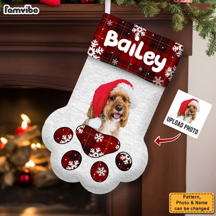 Personalized Gift For Dog Lovers Upload Photo Paw Stocking 35845 1