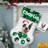 Personalized Gift For Dog Lovers Upload Photo Paw Stocking 35845 thumb 1
