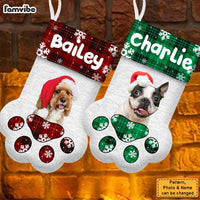 Personalized Gift For Dog Lovers Upload Photo Paw Stocking 35845 thumb 1