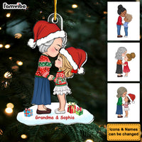 Personalized Grandma Kisses Granddaughter Ornament 35890 thumb 1