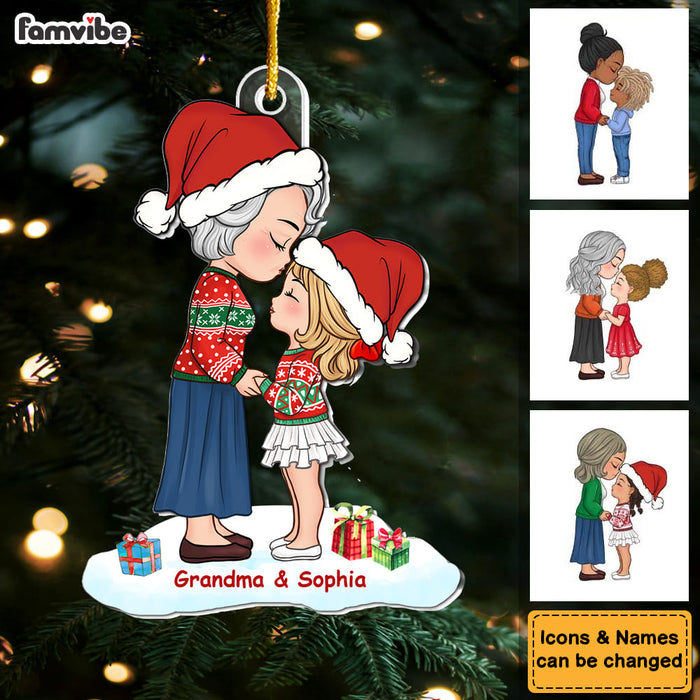 Personalized Grandma Kisses Granddaughter Ornament 35890 1
