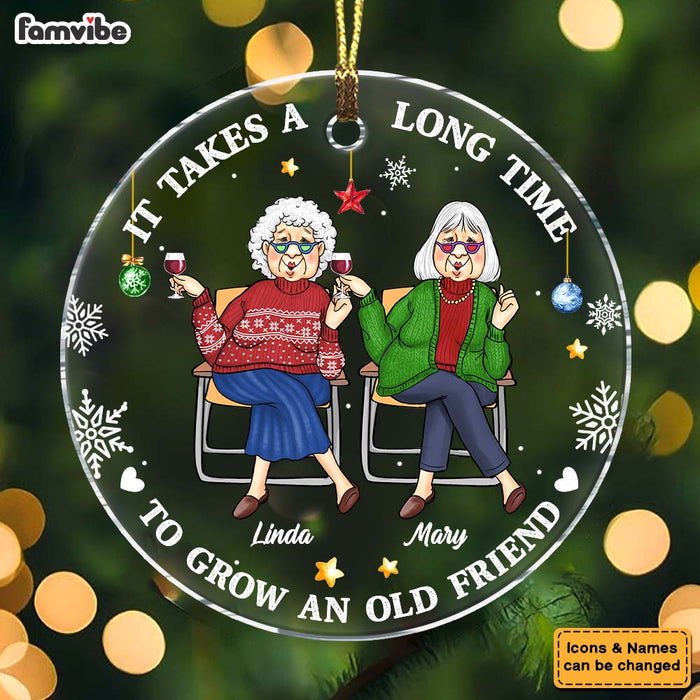 Personalized Gift For Friends Acrylic Circle Ornament 35897 1