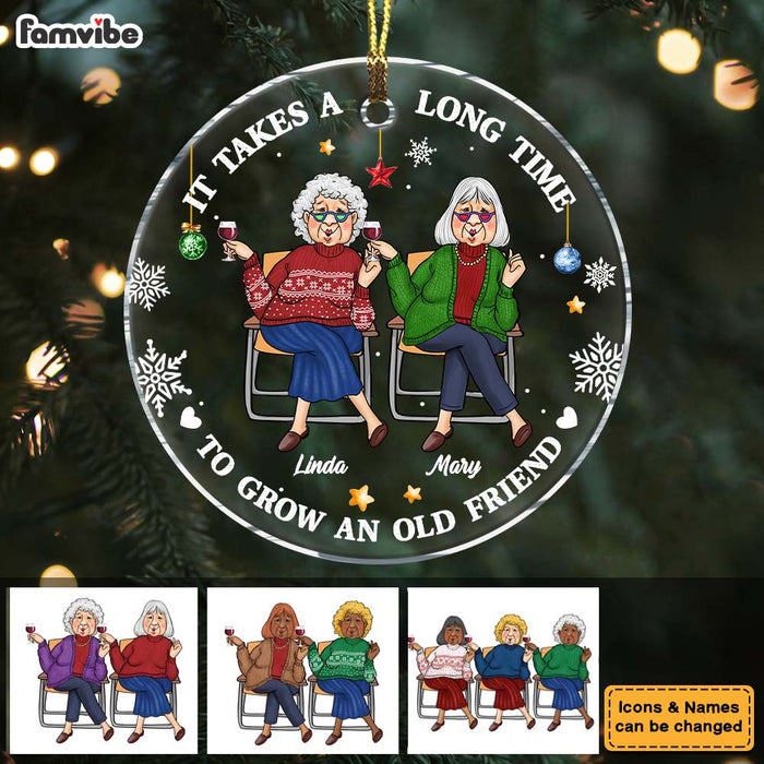 Personalized Gift For Friends Acrylic Circle Ornament 35897 1