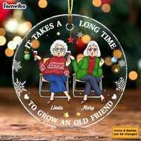 Personalized Gift For Friends Acrylic Circle Ornament 35897 thumb 1