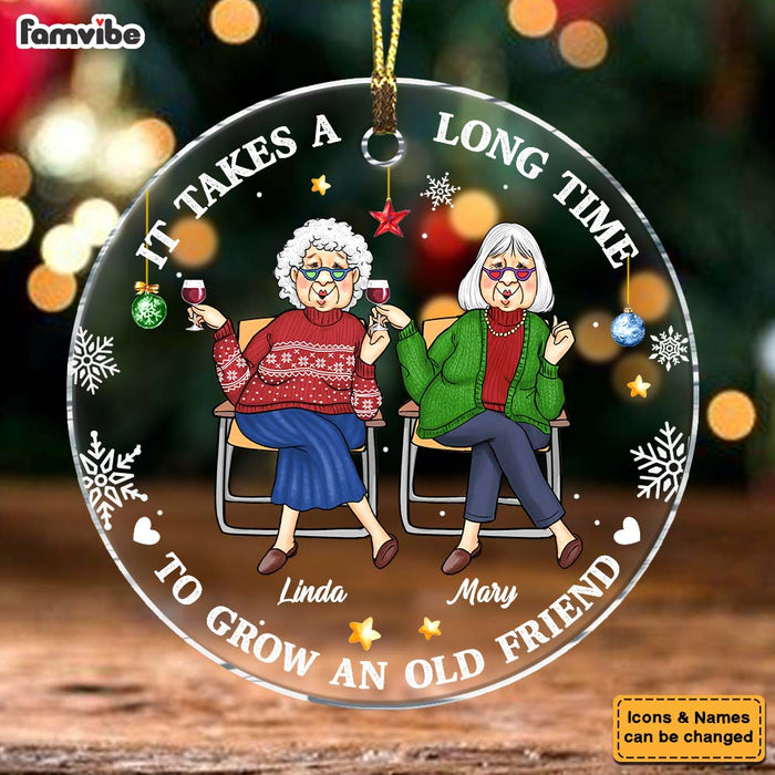 Personalized Gift For Friends Acrylic Circle Ornament 35897 1