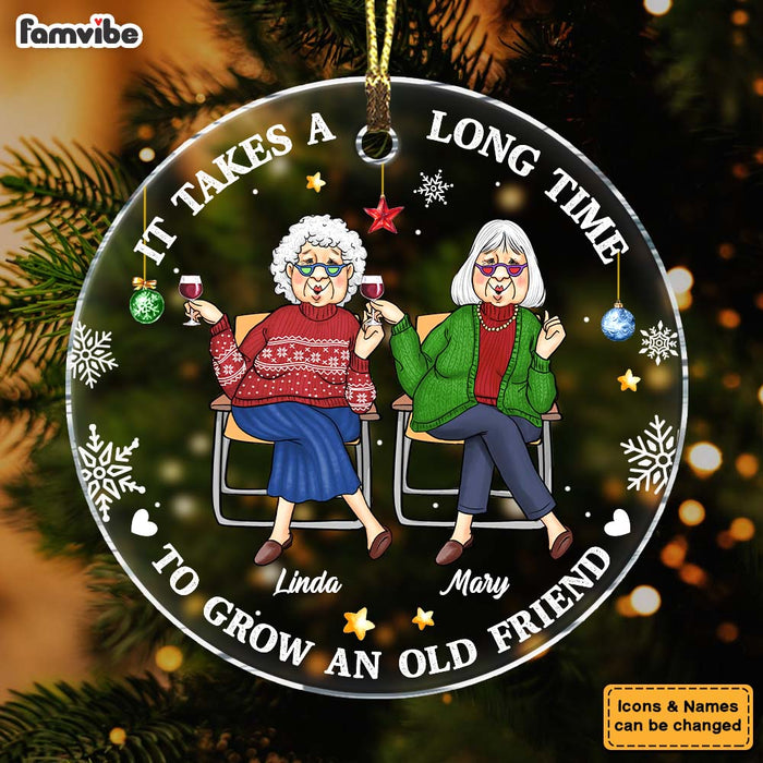 Personalized Gift For Friends Acrylic Circle Ornament 35897 1