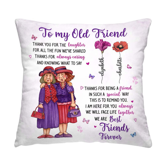 Personalized Gift For Old Friends Besties Sisters Pillow 35905 1