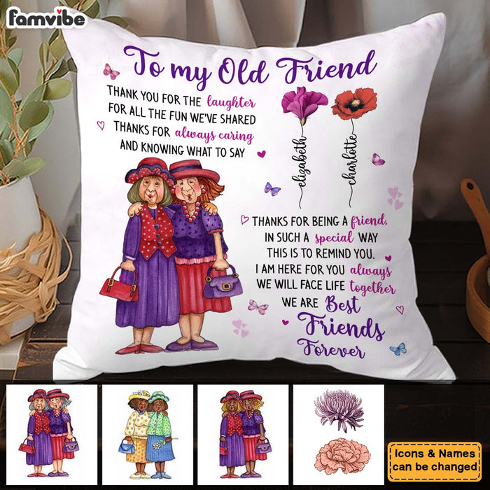 Personalized Gift For Old Friends Besties Sisters Pillow 35905 1
