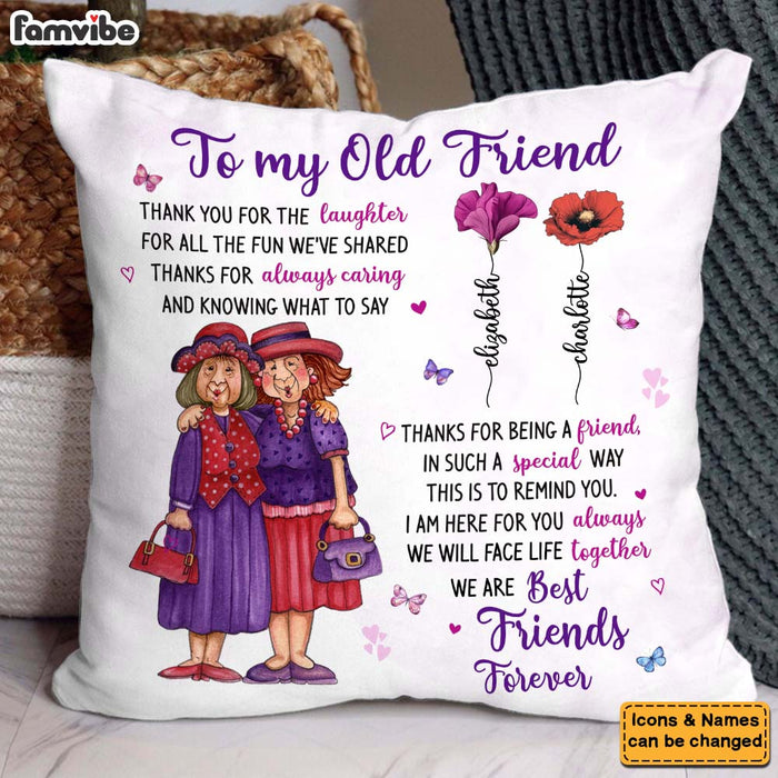 Personalized Gift For Old Friends Besties Sisters Pillow 35905 1