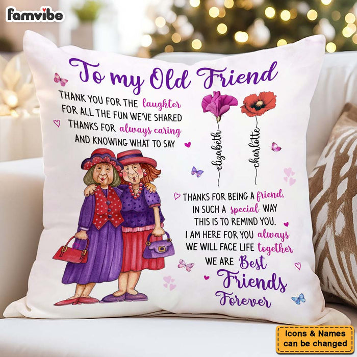 Personalized Gift For Old Friends Besties Sisters Pillow 35905 1