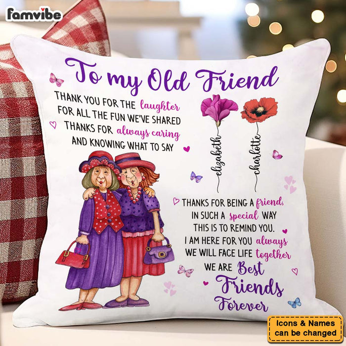 Personalized Gift For Old Friends Besties Sisters Pillow 35905 1