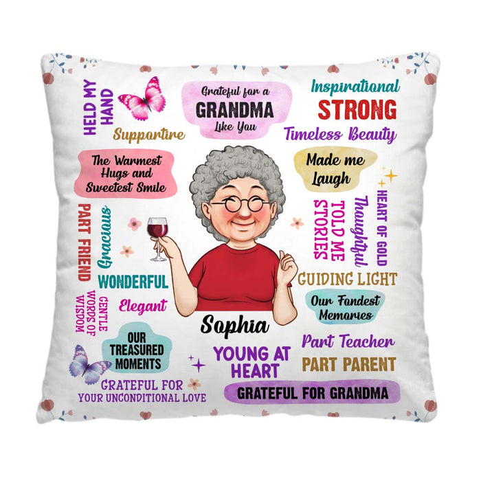 Personalized Grateful For A Grandma Like You Pillow 35914 1