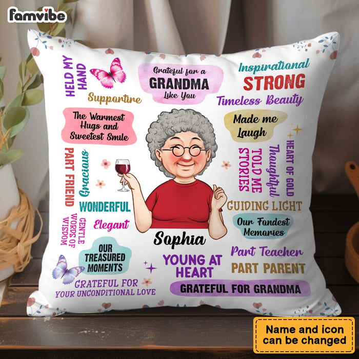 Personalized Grateful For A Grandma Like You Pillow 35914 1