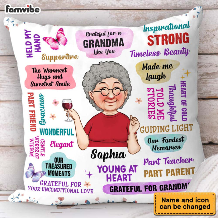 Personalized Grateful For A Grandma Like You Pillow 35914 1