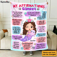 Personalized Affirmation Mermaid Blanket For Granddaughter 35928 thumb 1